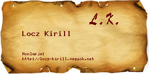 Locz Kirill névjegykártya